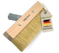 ORGAFLIX Cepillo de pintura prémium para terraza, 220 mm, con estructura metálica robusta para acomodar tallos, perfecto para sellar suelos y grandes superficies, pincel de cerdas para aceite, barniz,