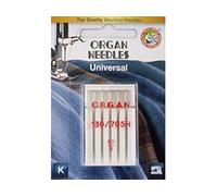 Organ Agujas # 80/12 universales x 5 Agujas, Plateado