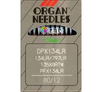 Organ Agujas para máquina de coser industrial, pistón redondo, 134 DPx5 o 1738 DBx1 (134LR - DPx134LR, agujas de cuero, grosor 120/19)