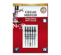Organ Needles # 75/11-5 agujas para bordar, color negro, marrón, rojo, gris
