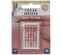 Organ Needles Needles #90/14 HAx1SP Serger x 5 Agujas, Plateado
