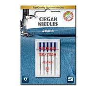 Organ Needles Needles #90/14 Jeans x 5 Agujas, Plateado