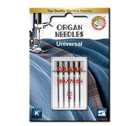 Organ Needles Needles #90/14 Universal x 5 Agujas, Plateado