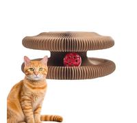 Organ - Tabla rascadora para gatos con bola de campana, cuidado interactivo de garras, juego de ejercicio físico mental para animales pequeños y medianos