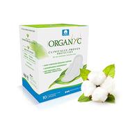 Organyc Compresas día con alas dobladas - Algodón certificado 100% biológico - 1 paquete x10 unidades