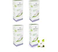 Organ(y)c, Salvaslip Abiertos de Algodón Certificado 100% Bio - 4 paquetes x 24 salvaslip (Total 96 unidades)
