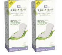 Organ(y) c, Salvaslip Largo de Algodón Certificado 100% Biológico - 1 paquete x 24 unidades (Paquete de 2)