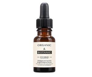 Organic & Botanic Madagascan Coconut Brightening Eye Serum - Hidrata, Alisa y Reduce las Ojeras - Fórmula Antienvejecimiento y Calmante - Vegano y Natural - 15ml