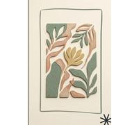 Organic Botanical Abstract Notebook: 120 Page Lined Journal for Mindfulness and Creative Writing ,Sage Green and Terracotta Earthy Aesthetic Cover , Large 6 x 9 Matte Softcover