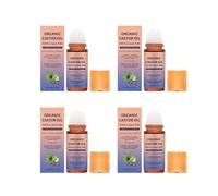 Organic Castor Oil Roll-on with Rose Quartz Roller Ball, Natural Ingredients, Deep Hydration Skin Moisturizer for Face, Body