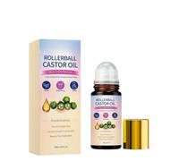 Organic Castor Oil Rose Quartz Roller Ball, Deep Hydration Skin Moisturizer, Castor Oil Roll On for Face, Body, Hair, Reafirma y Suave Piel- Para todo tipo de piel