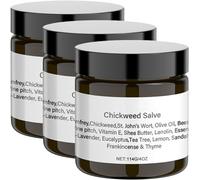 Organic Chickweed Salve 4oz,Chickweed Herbal Ointment Cream,Organic Herbal Salve,Herbal Ointment Cream, Nourish the skin (3 pcs)