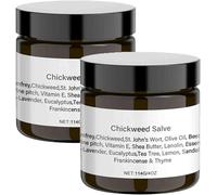 Organic Chickweed Salve 4oz,Chickweed Herbal Ointment Cream,Organic Herbal Salve,Herbal Ointment Cream, Nourish the skin (2 pcs)