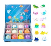 Organic Fidget Ball - Gentle Bath Bomb, Fun Bath with Relaxation Use, Sensory Toys, Playful Water Toy, Ball Set for Holiday Gift Birthday Party and Extended Time Experience and Self Care Use