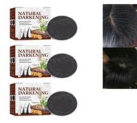 Organic Grey Reverse Shampoo Bar, Darkening Shampoo Bar, 100% Natural Organic Conditioner And Repair Care, Essence Hair Darkening Shampoo Soap For Repair Hair,Volumizing & Anti Hair Loss (3 Pcs)