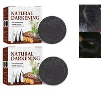Organic Grey Reverse Shampoo Bar, Darkening Shampoo Bar, 100% Natural Organic Conditioner And Repair Care, Essence Hair Darkening Shampoo Soap For Repair Hair,Volumizing & Anti Hair Loss (2 Pcs)