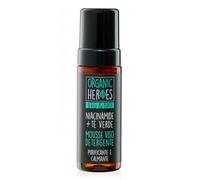Organic Heroes | Mousse Limpiadora Facial Bio con Té Verde, Hamamelis y Niacinamida | Limpieza profunda, purificante y calmante | Efecto detox para piel fresca | Ecológica y natural | 150 ml