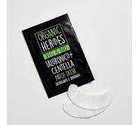 Organic Heroes | Parches para ojos descongestionantes e hidratantes con ácido hialurónico y centella asiática, tratamiento ecológico y vegano. Reducir la hinchazón, ojeras y signos de cansancio.