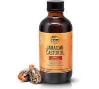 Organic Jamaican Castor Oil - 4 fl oz / 118 ml - Cold Pressed, For Hair Growth, Eyebrows, Eyelashes, Hair Scalp, Strengthens Hair, Daily Moisturiser, for All Hair and Skin Types by Jamaican Amber