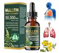 Organic Lung Cleansing Mullein Leaf Extract Drops, Mullein Drops for Lungs, Mullein Leaf Extract for Lungs, Cleanse and Respiratory Support, Natural Formula, for Men and Women
