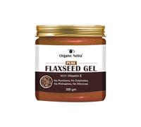 Organic Netra - Gel de Linaza Puro con Vitamina E para el Cabello y la Piel, Fortalece y Nutre la Salud del Cabello, la Piel, Seguro, Suave para Todo Tipo de Piel, Reduce Líneas Finas y Arrugas, 200gm