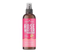 Organic Netra Rose Water with Vitamin C Exfoliates the Skin and Controls Oil Excellent for Clearing Away Makeup & Dirt from Pores Mist Spray for All Skin Type Paraben & Alcohol Free, 200ml