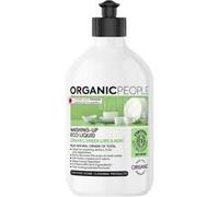 Organic People - Lavavajillas Líquido Lima Verde y Menta - 500 ml - Pack de 2 (Total 1 L)