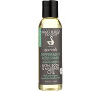 Organic Peppermint Rosemary Bath and Body Oil 4 Ounces by Soothing Touch
