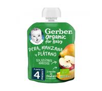 Organic Pouch Pera, Manzana, Plátano +4 meses 90 gr