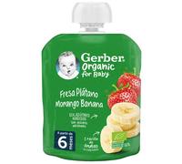 Gerber Organic Pouch Fresa y Plátano +6m 90 gr