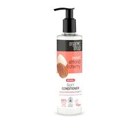Organic Shop Acondicionador profundo de almendras y cerezas, hidratante restaurante, suaviza e hidrata profundamente el cabello seco. Sin parabenos ni tensioactivos sulfatos. 100% vegano - orgánico