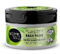 Organic Shop Discos faciales exfoliantes árbol de té y ácido glicólico 20 uds