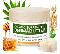 Organic Supreme+ Dermabutter - Bálsamo calmante de 100 ml con caléndula, manuka, karité y avena para pieles secas y sensibles · Embalaje biodegradable y sin plástico · Probado por dermatólogos