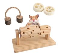 Organic Wood Chew Toys for Hamsters Teeth Grinding Foraging Boredom | Hamster Foraging Chew Toy Set for Gerbil Mice Hedgehog Chinchilla Indoor Cage Crate Home Living Room