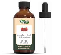 Organic Zing Aceite de semilla de fresa (Fragaria × piña) | Aceite de transporte puro y natural para masaje, cuidado del cabello, 30 ml