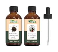 Organic Zing Combo: semilla de Ambrette (Abelmoschus Moschatus) - 30 ml/1,01 oz y aceite de gaulteria (gaultheria procumbens) - 30 ml/1,01 oz