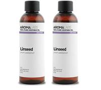 ORGÁNICO - Aceite vegetal Lino - 100mL - 100% Puro, Natural, Prensado en frío y Certificado Cosmos - AROMA LABS (Marca Francesa) (Paquete de 2)
