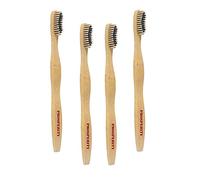ORGÁNICOS Cepillos de Dientes de Bambú Eco-Friendly Natural Blanqueamiento de dientes | Cepillo de Dientes de pelos medianas/duras,Biodegradables,de Madera Reutilizables,Paquete de 4