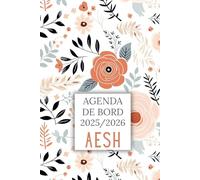 Organiseur 2025/2026 AESH : Agenda de Bord 2025 2026 A5 avec Calendrier scolaire | Planificateur Hebdomadaire, 45 fiches de suivi et pages pratiques - Cadeau AESH d’école