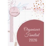 ORGANISEUR FAMILIAL 2026: Cinq colonnes A4 Agenda Familial 2026 , de Janvier à Décembre Pendant 12 mois avec les Dates de Vacances et de Célébrations | Idée Cadeau pour une Famille Organisée