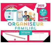 Organiseur familial Mémoniak 2025, calendrier organisation familial mensuel (sept. 2024- déc. 2025)