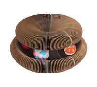 Organismo gatito Scratcher, tabla de rascar gato acordeón, rascador de mascotas que cambia de forma con diseño magnético, rascador corrugado, gato semi-cerrado molienda tabla de rascar para gatos