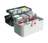 Organista De Almacenamiento Para Medicamentos - Gabinete De Farmacia Familiar De 3 Niveles | Caja De Pastillas, Gran Capacidad, Polvo, Para La Escuela Y El Campamento