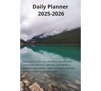Organiza tu día con claridad: planificador diario con horario, lista de prioridades y espacio para notas. Ideal para estudiantes, profesionales y uso personal.