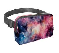 Organización sin esfuerzo sobre la marcha, nuestra bolsa cruzada es la riñonera de viaje imprescindible para hombres y mujeres, perfecta para correr, caminar, senderismo y ciclismo, galaxia verde,