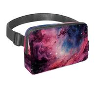 Organización sin esfuerzo sobre la marcha, nuestra bolsa cruzada es la riñonera de viaje imprescindible para hombres y mujeres, perfecta para correr, caminar, senderismo y ciclismo, galaxia verde,