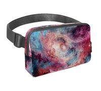 Organización sin esfuerzo sobre la marcha, nuestra bolsa cruzada es la riñonera de viaje imprescindible para hombres y mujeres, perfecta para correr, caminar, senderismo y ciclismo, galaxia verde,