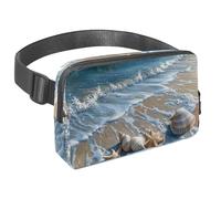 Organización y funcionalidad sin esfuerzo, riñonera de viaje para hombres y mujeres, la riñonera ideal con correa ajustable para caminar, senderismo y ciclismo, patrón de paisaje de viaje,