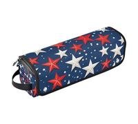 Organizador 2 en 1 de herramientas para el cabello con alfombrilla resistente al calor, a prueba de polvo, bolsa alisadora de pelo para alisadores, rizadores, secador de pelo, estrellas azules oscuras