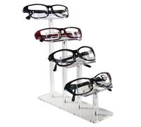 Organizador acrílico para gafas de sol, soporte de exhibición con pantallas de 3/4/6 niveles para el hogar, dormitorio, oficina